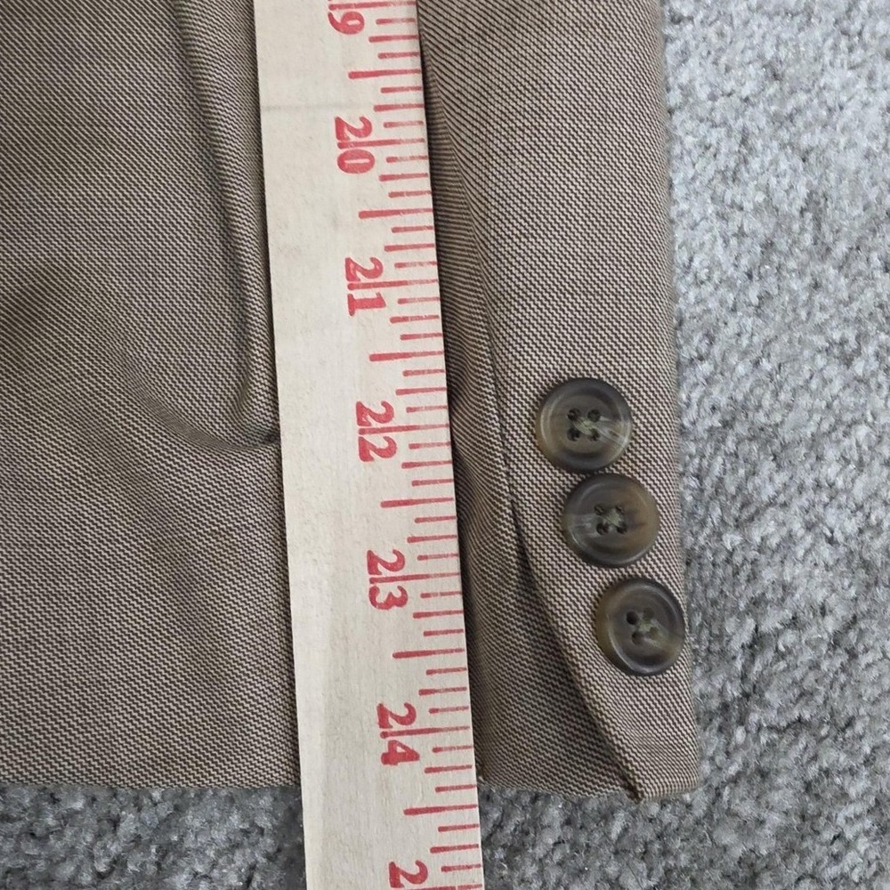 Ralph Lauren Dillard's Exclusive Wool Blazer Plaid Tan‎ Brown Mens Size 44R - Picture 10 of 13